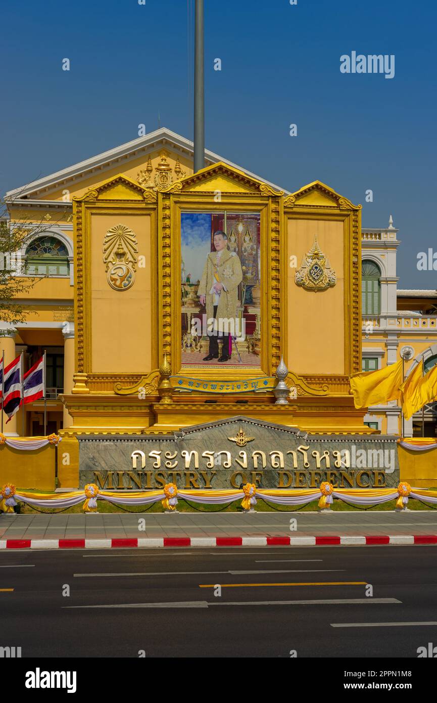 Thailand Ministry of Defence building, Bangkok, Thailand Stock Photo ...