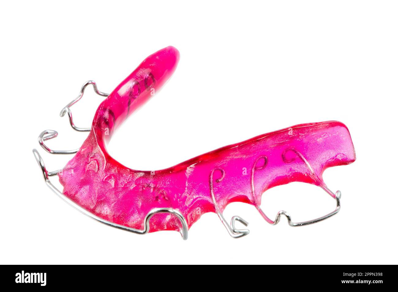 Orthodontics with dental braces (isolated on white Stock Photo Alamy