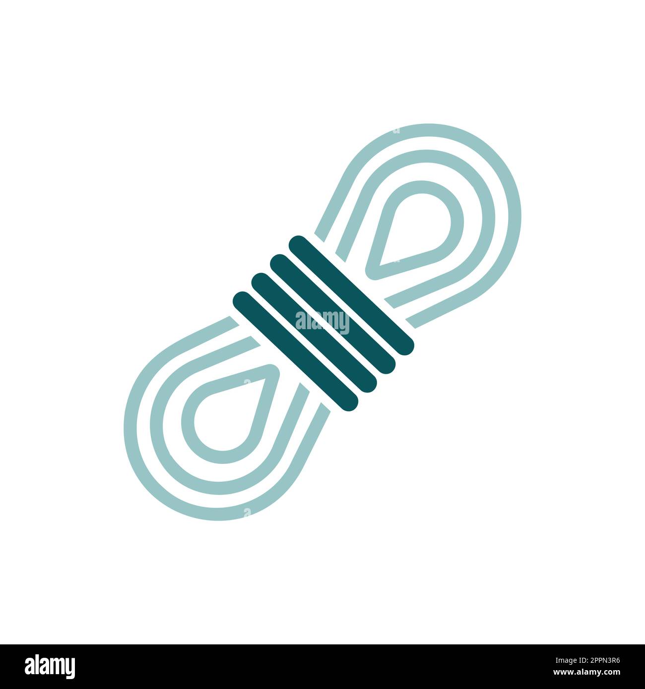 Hiking rope vector isolated icon. Camping sign Stock Vector Image & Art ...