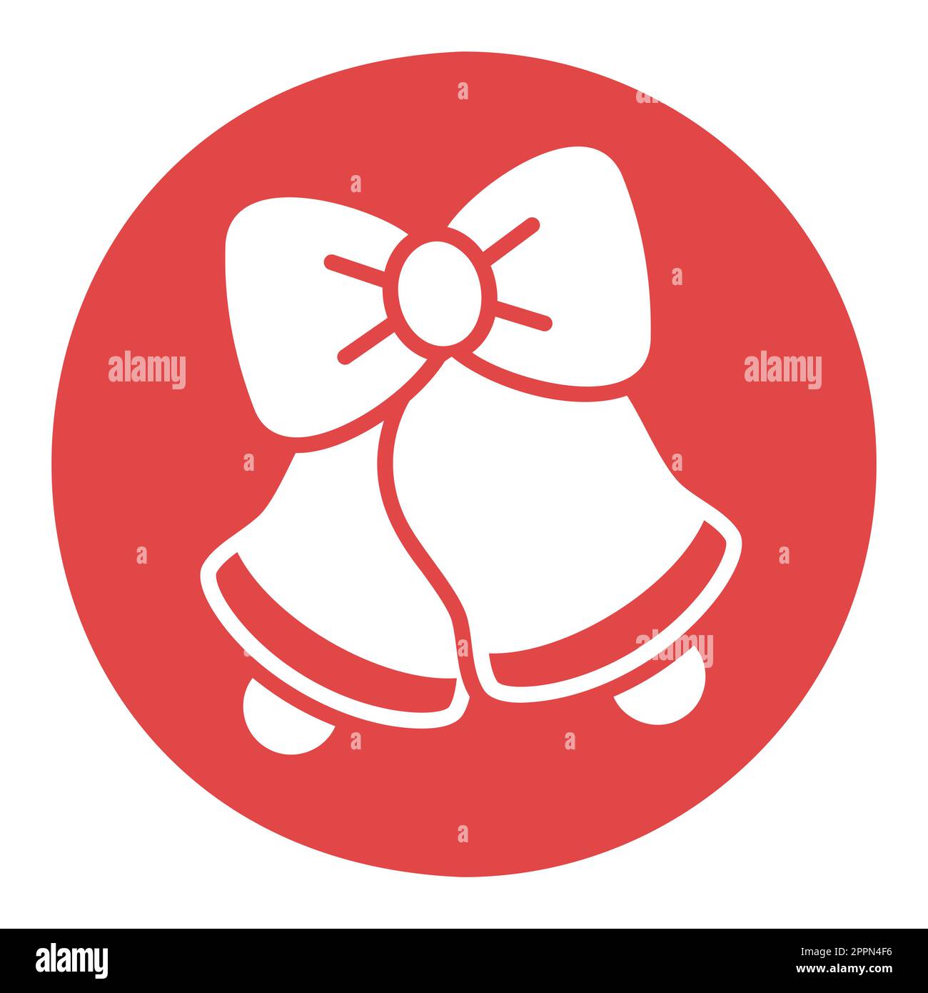 Wedding, Christmas bells isolated vector icon Stock Vector