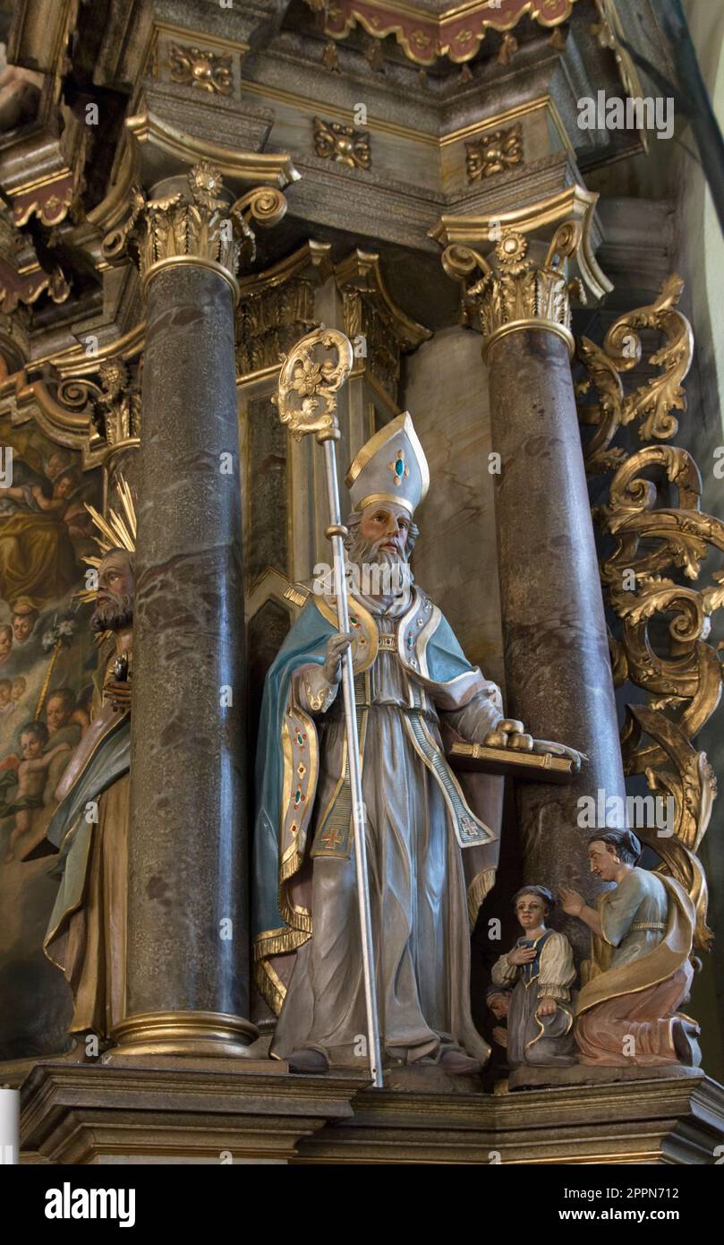Statue of St. Nicholas and the Three Bags of Gold in the Armenian