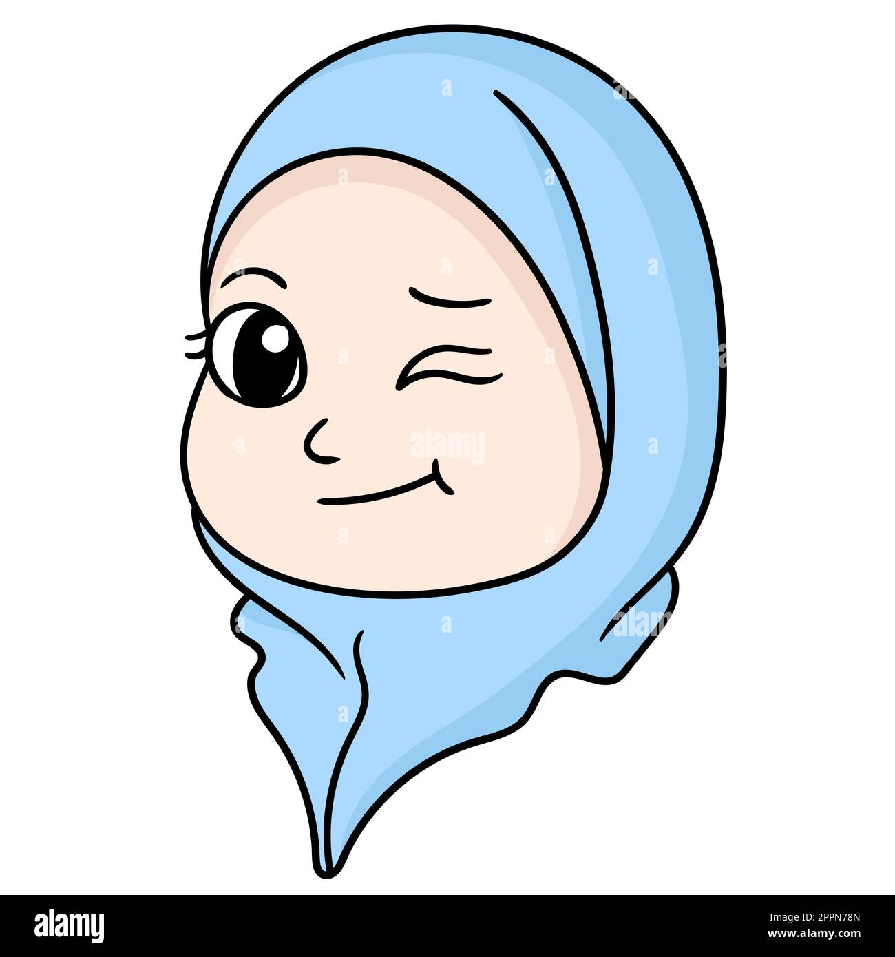 beautiful women wearing hijab, doodle icon image Stock Vector Image ...