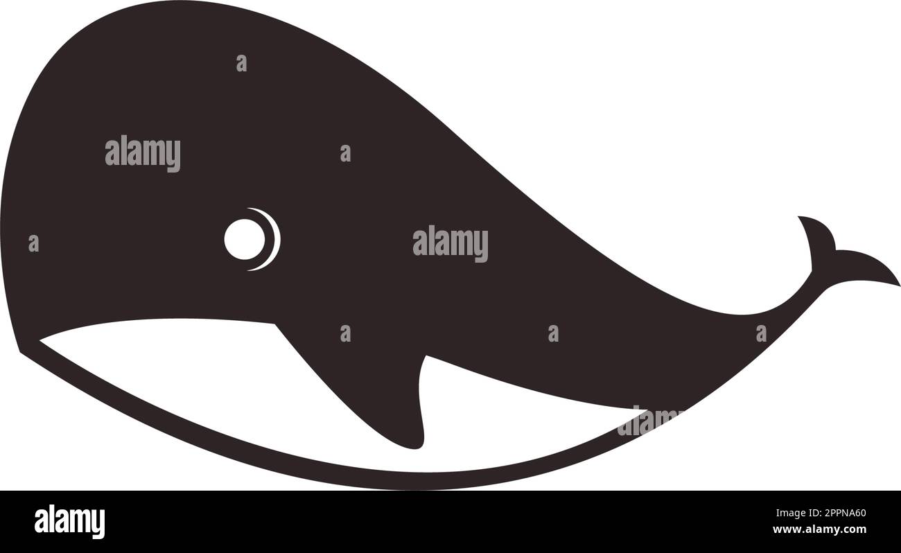 Whale icon logo design illustration template Stock Vector Image & Art ...