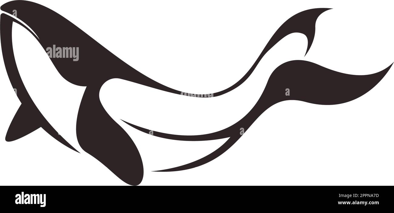 Whale icon logo design illustration template Stock Vector Image & Art ...