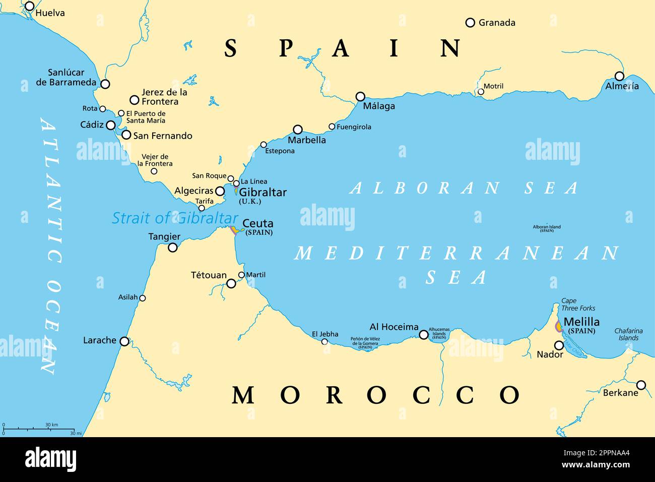 Mediterranean sea map hi-res stock photography and images - Alamy