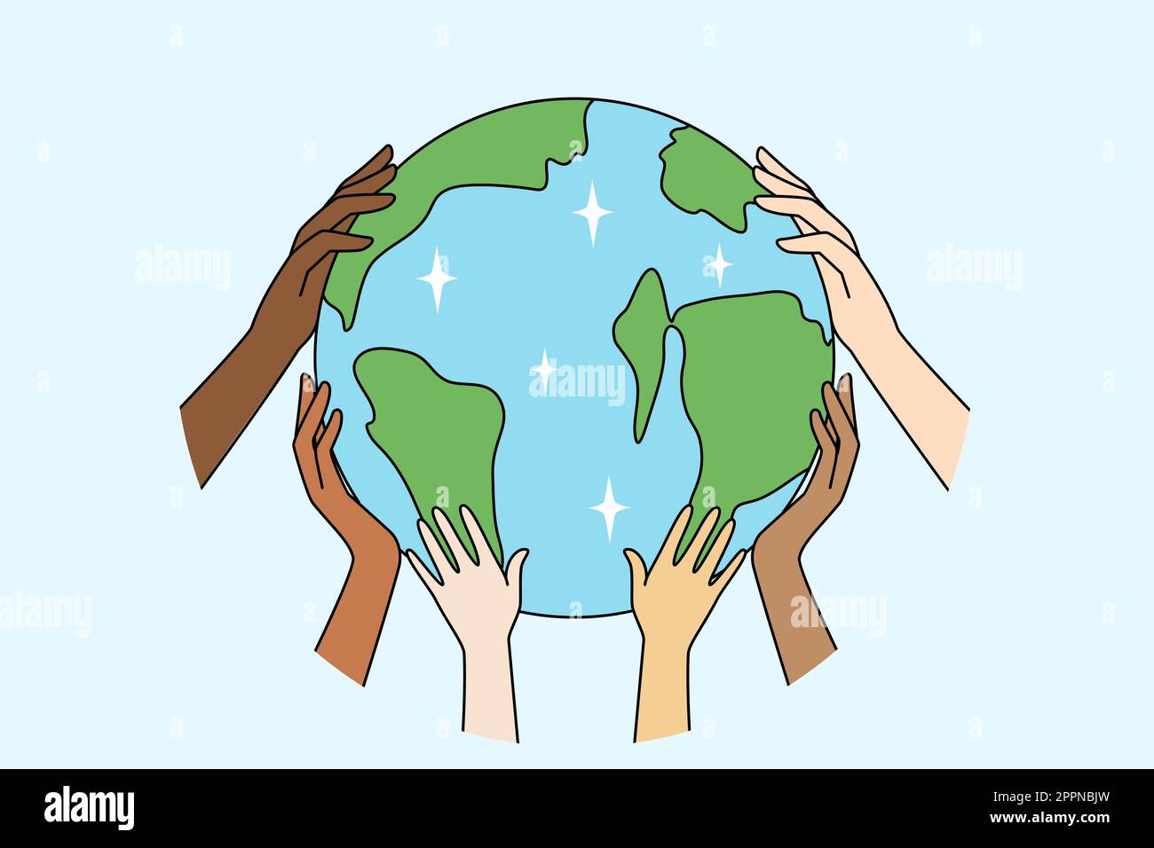 People hands holding planet Earth Stock Vector Image & Art - Alamy