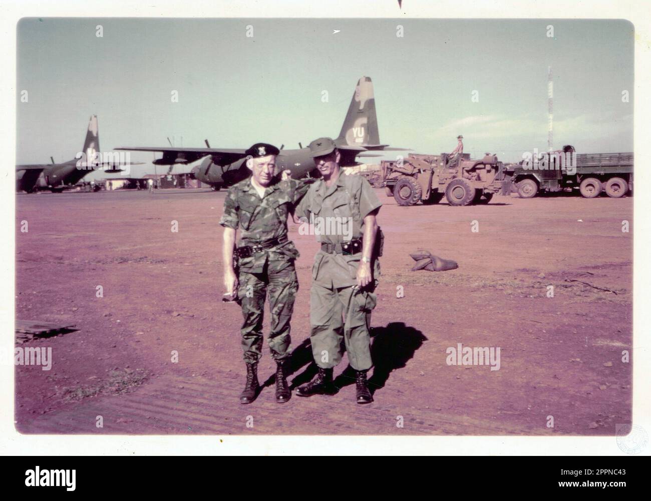 officiers de l'US Air force au Vietnam Stock Photo