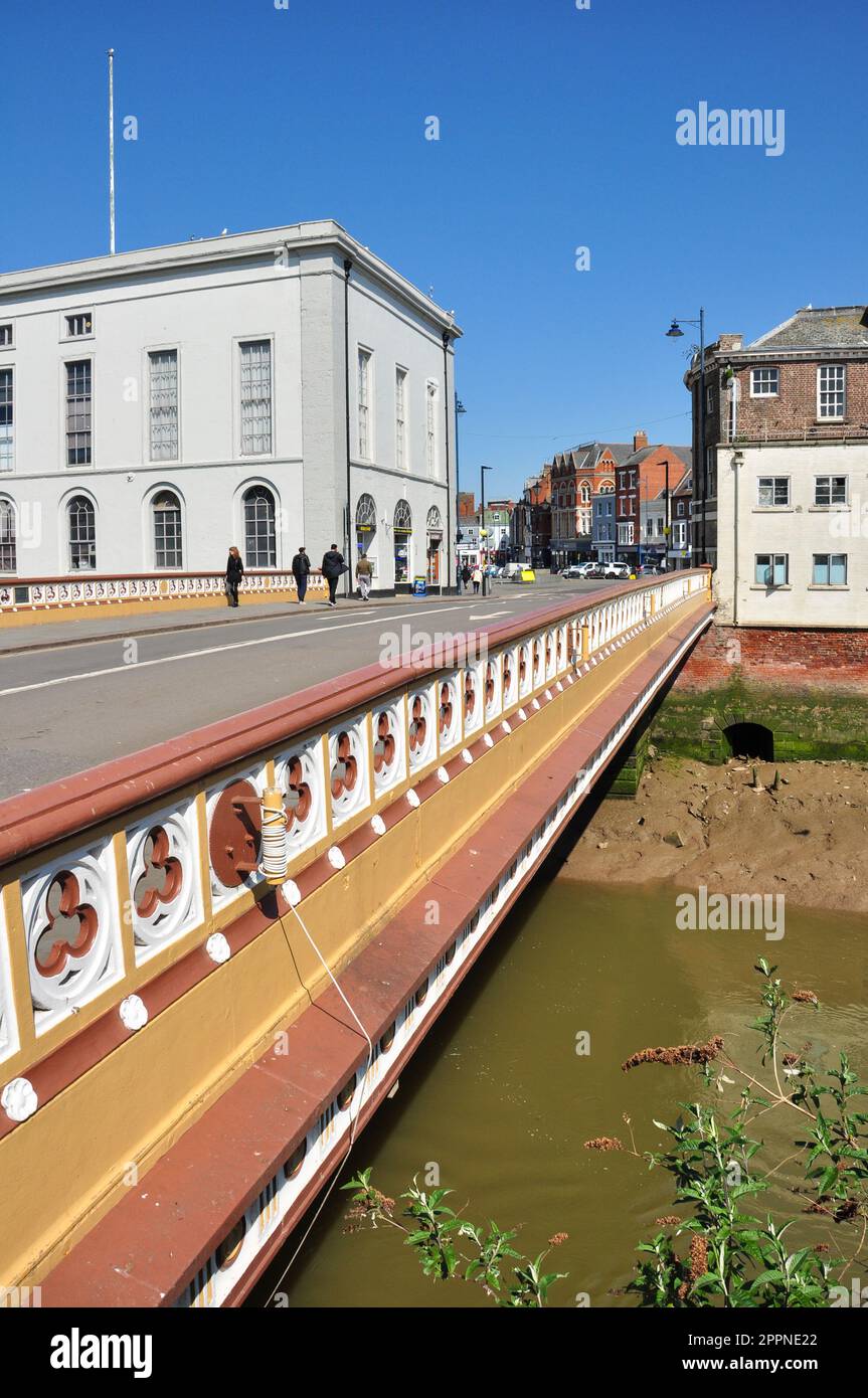 Town Bridge over the River Witham, Boston, Lincolnshire, England, UK Stock Photo