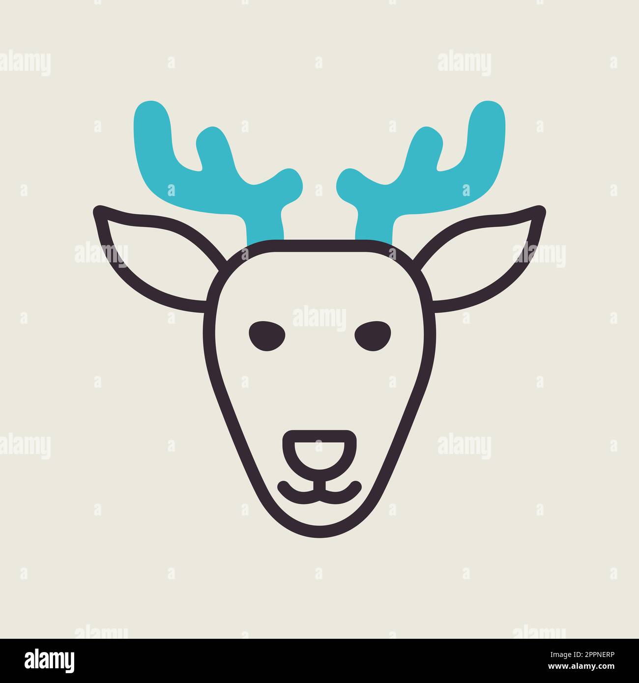 Deer icon. Animal head vector illustration Stock Vector