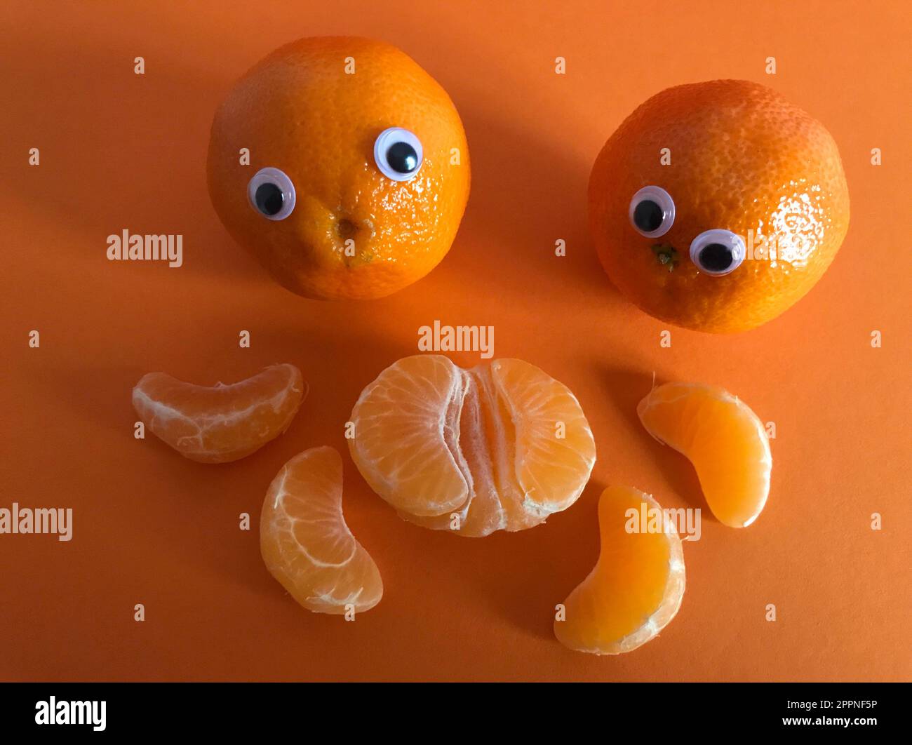 Creative funny fruit concept, healthy eating Stock Photo