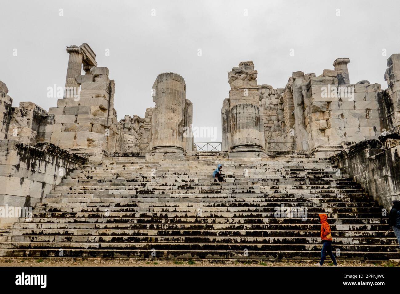 Didim, Turkey. 04th Mar, 2023. Tourists visit The Didyma ruins in Turkey, an impressive and well