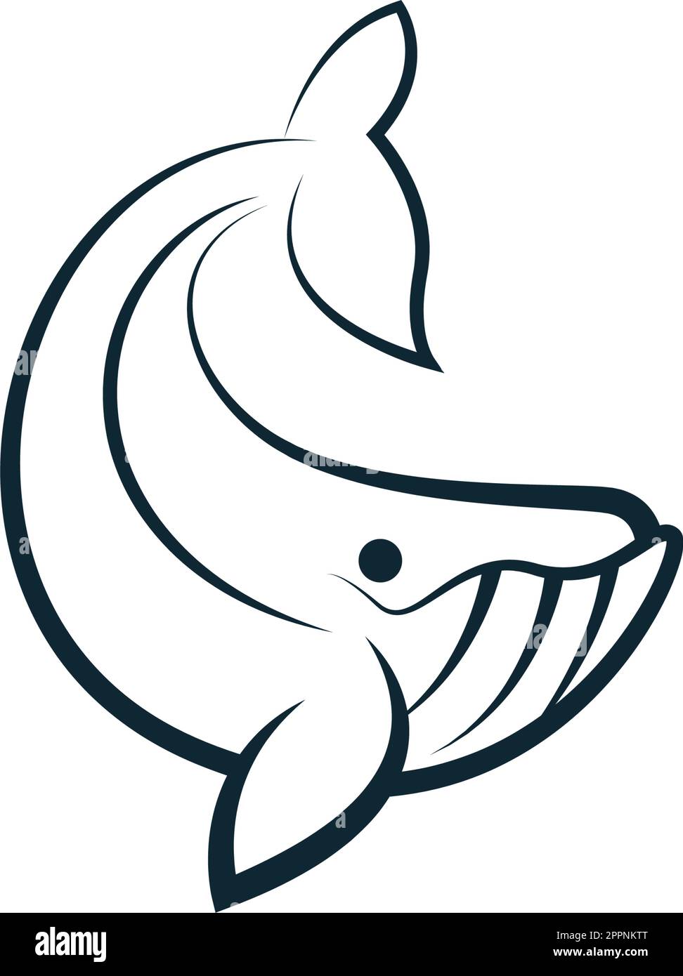 Whale icon logo illustration template vector Stock Vector Image & Art ...