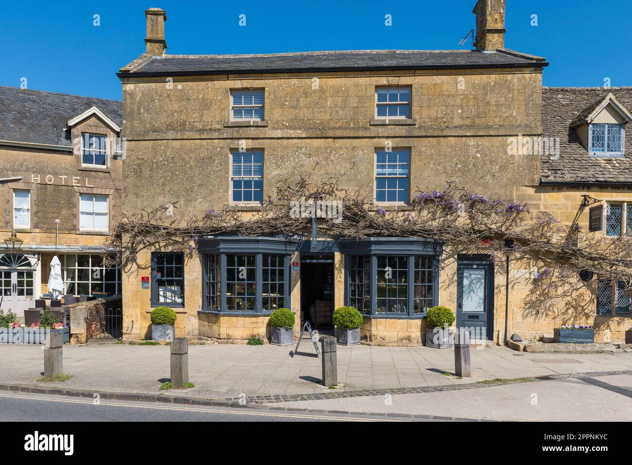 Cheltenham House Antiques shop in the pretty Cotswold village of Broadway in Worcestershire