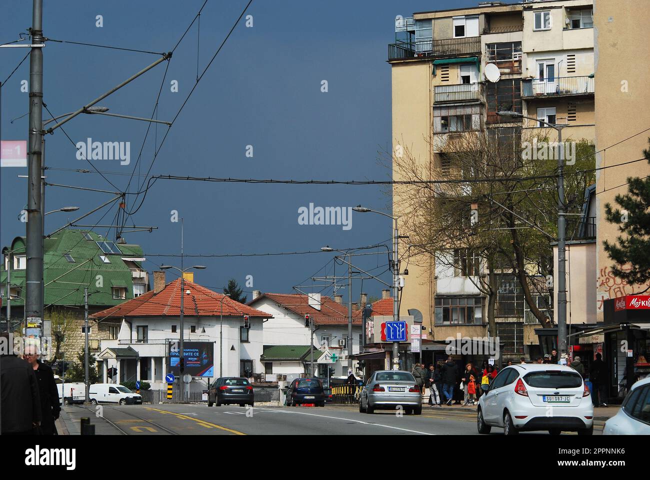 Suburb of Belgrade city ( Banovo Brdo Stock Photo - Alamy