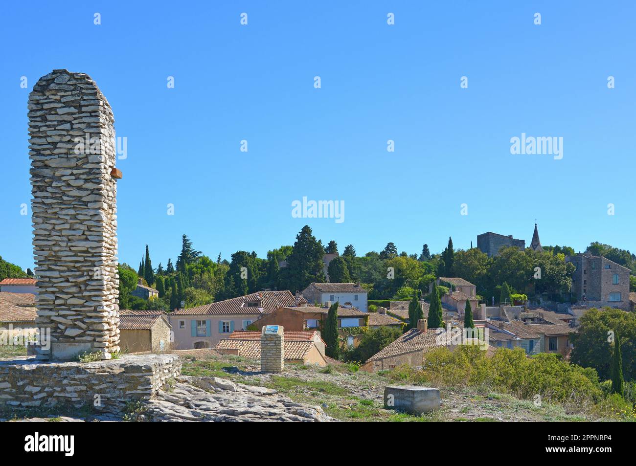 Village of Les Angles in the Gard Itinerary of painters Stock Photo Alamy