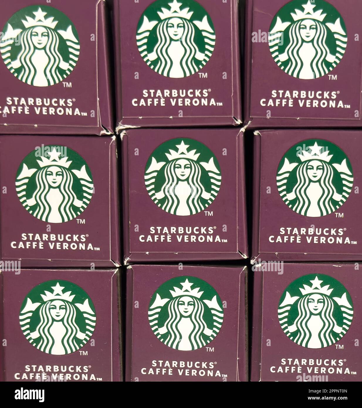 Yerevan, Armenia, March 31, 2023 Starbucks capsule of Cappuccino for