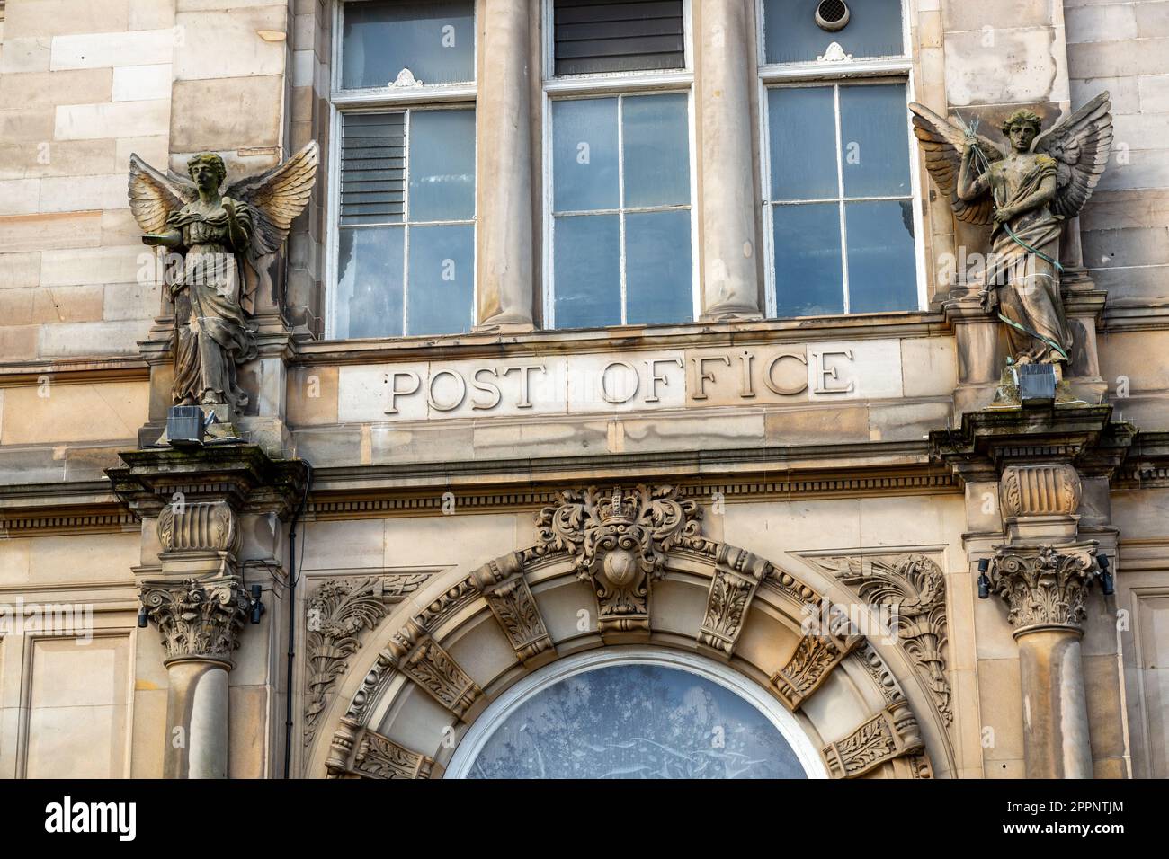 Former General Post Office building on Meadowside in Dundee, by the architect Walter Wood Robertson,Scotland. Stock Photo