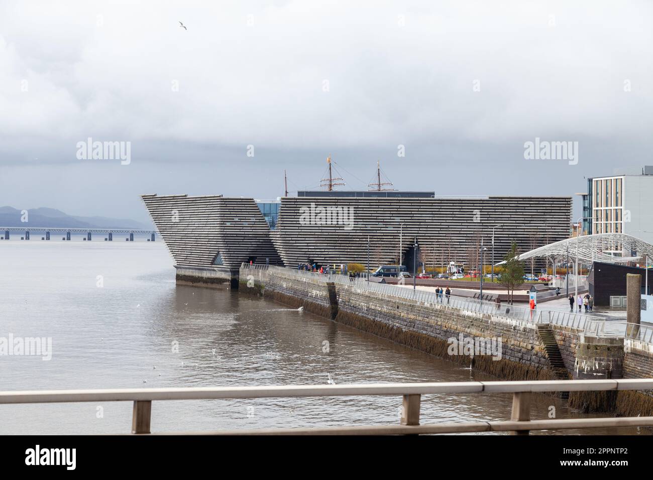 The V & A Museum seen from the Tay Road Bridge, Dundee, Scotland Stock Photo
