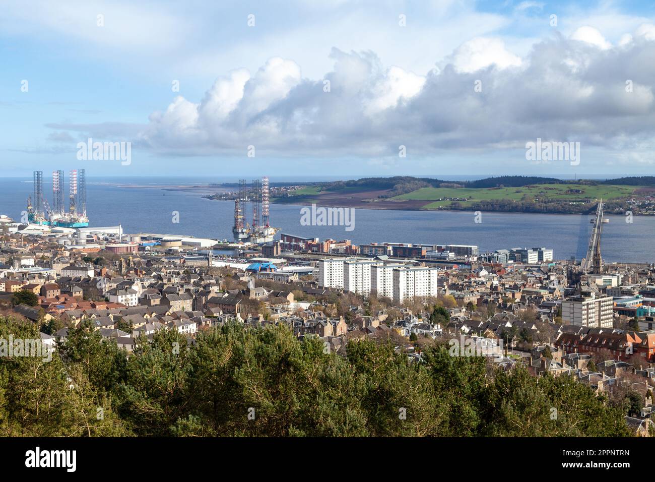 Dundee City from Dundee Law Stock Photo