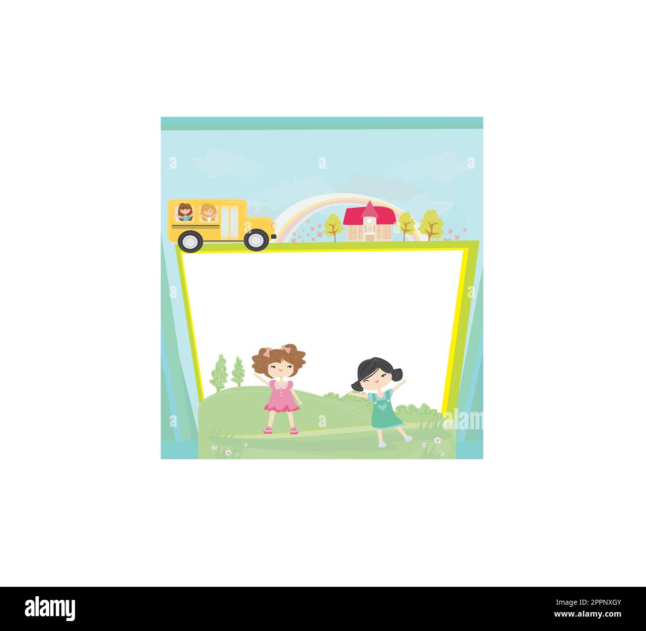 Vector cute back to school illustration Stock Vector Image & Art - Alamy