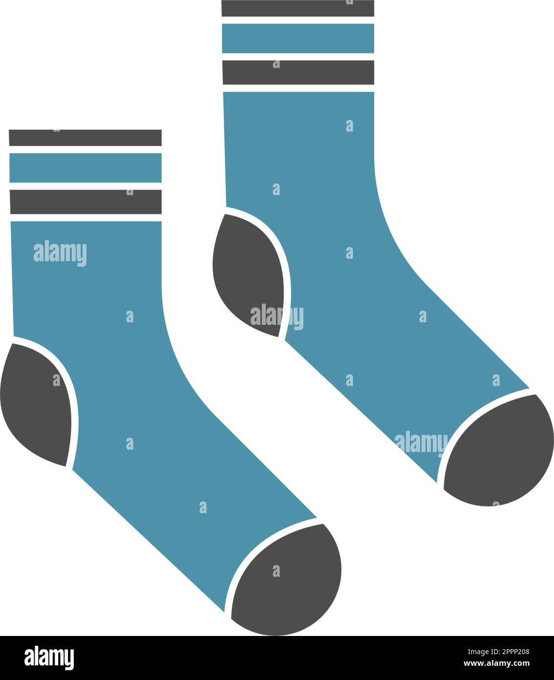 Sock icon logo design illustration template Stock Vector