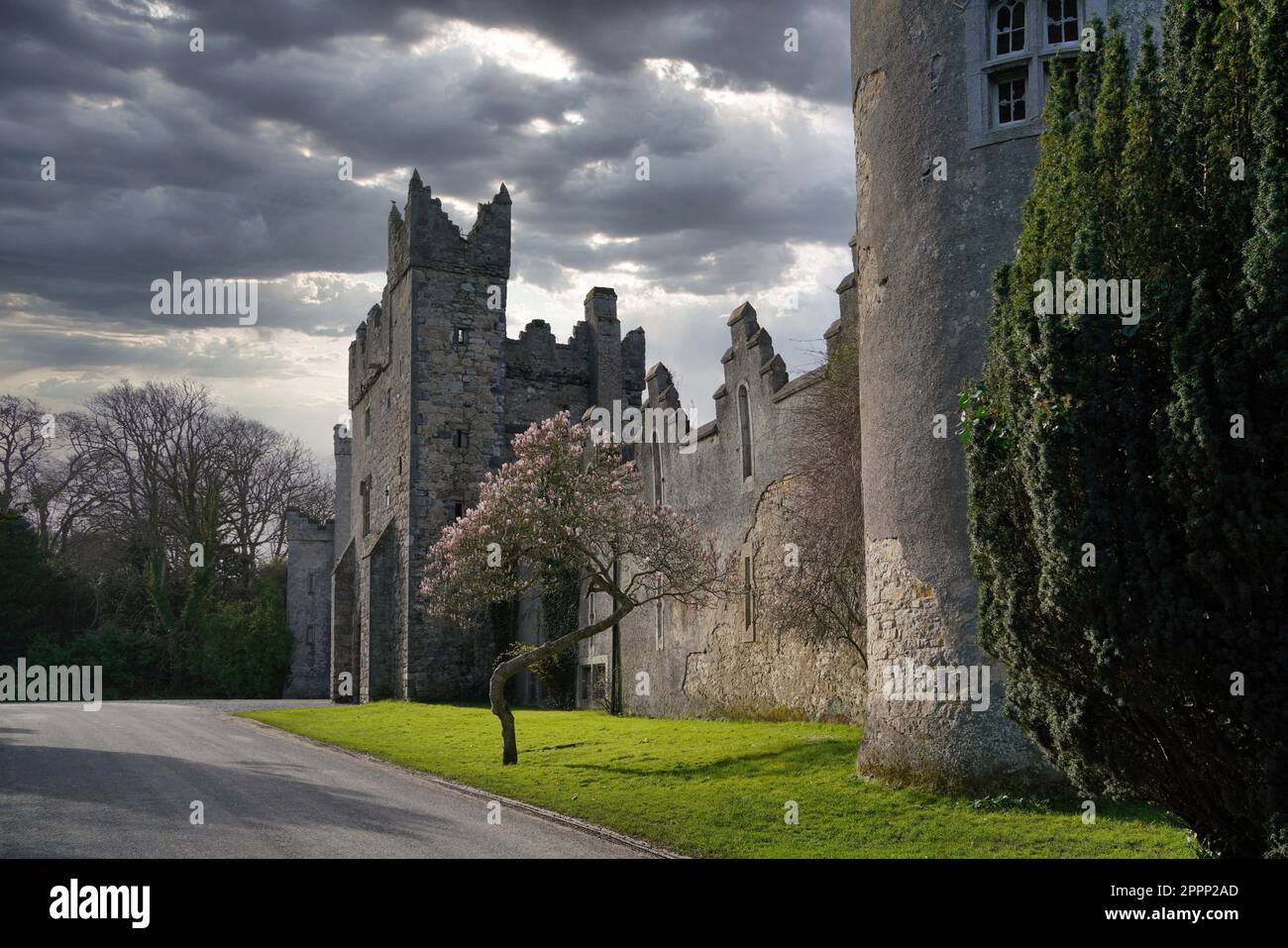 Howth Castle near Dublin, which was featured in James Joyce's Finnegans Wake Stock Photo