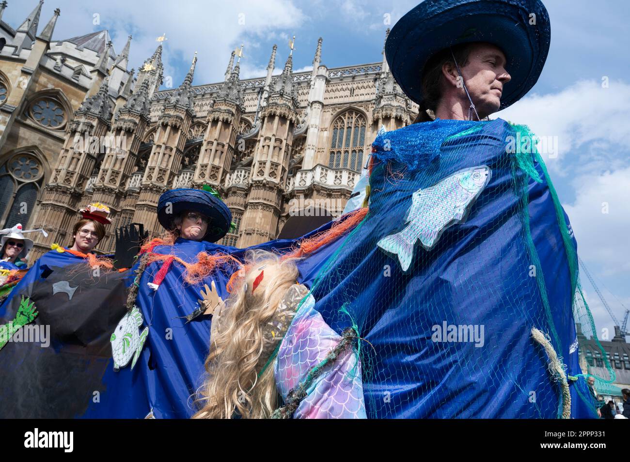 On April 22nd, Earth Day, activists from all over Britain met in Parliament Square to demand the government does more to deal with climate change. A g Stock Photo
