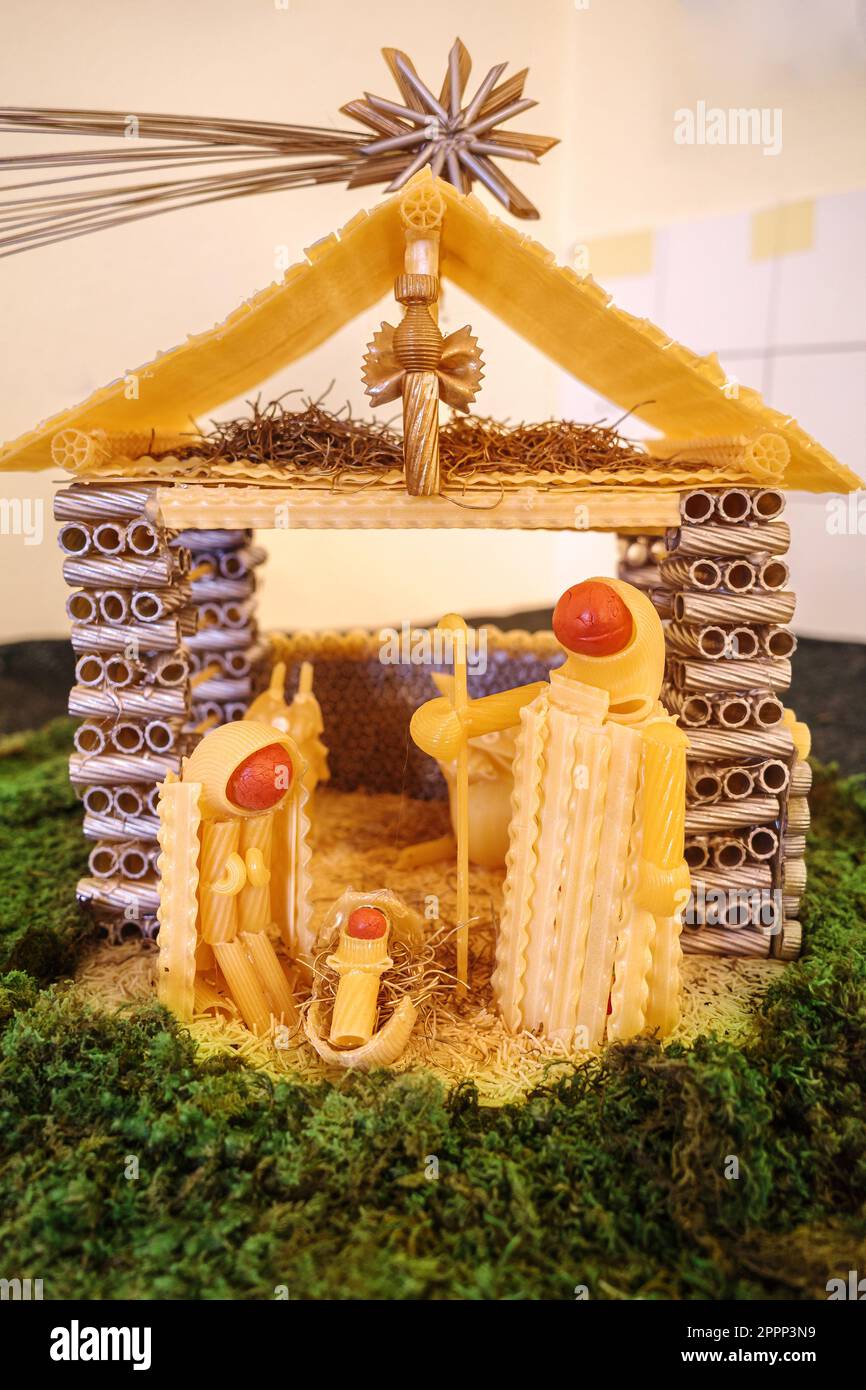 Sveta Gora, Slovenia December 27, 2022 Nativity scene Christmas