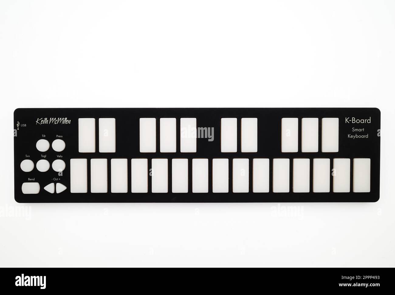 Zurich, Switzerland - December 21, 2022: Portable MIDI controller keyboard Keith McMillen K-Board Stock Photo