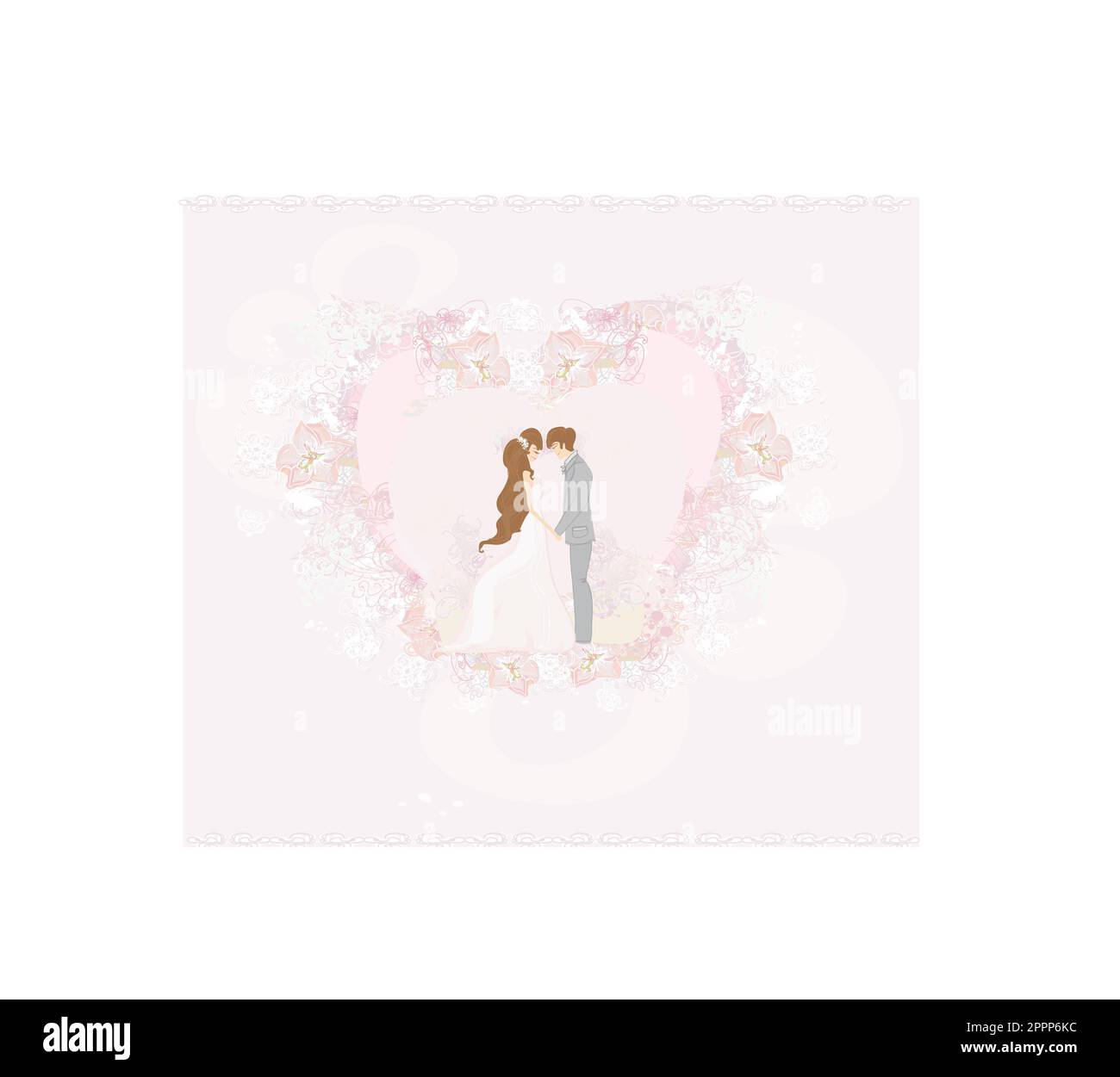 elegant wedding invitation with wedding couple Stock Vector Image & Art ...