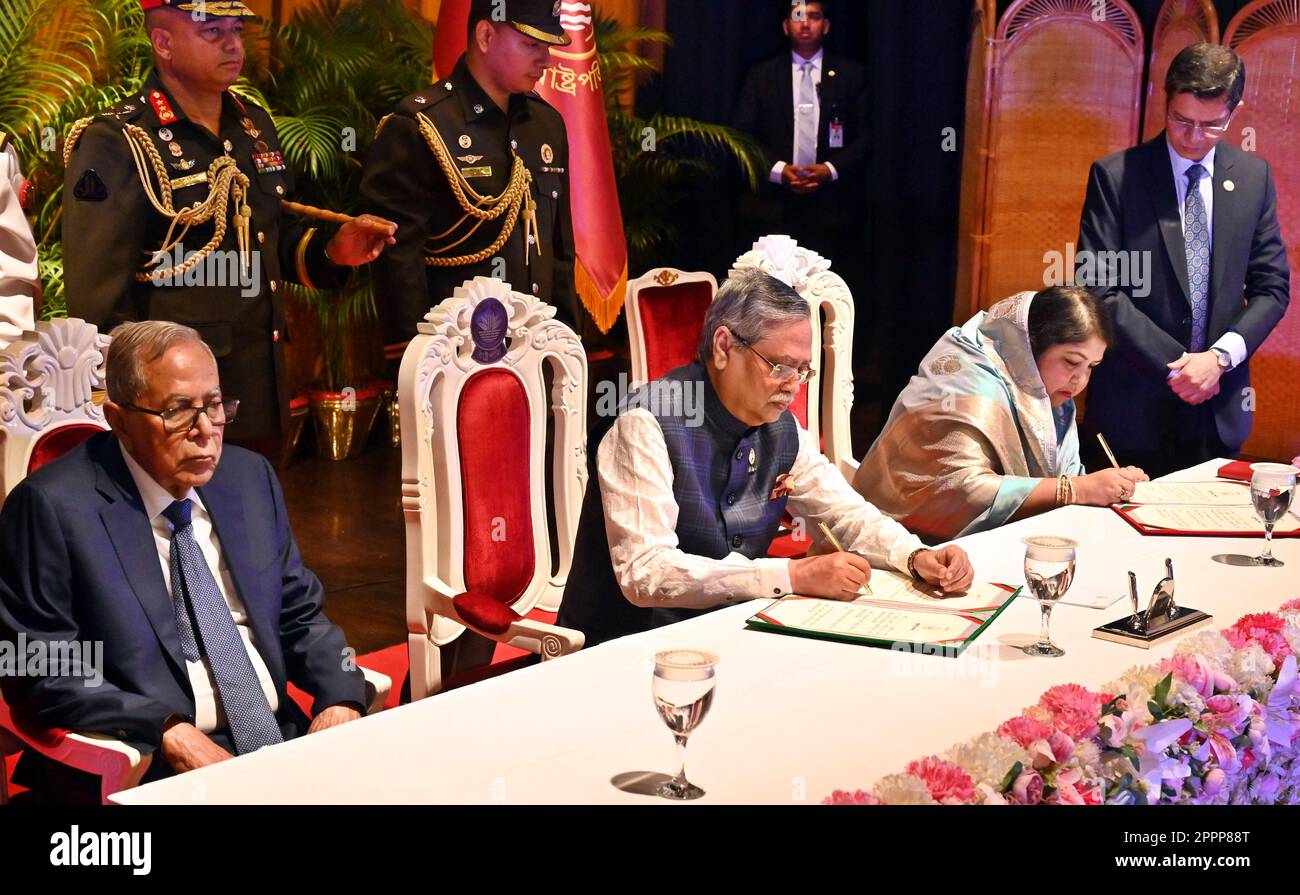 Dhaka, Bangladesh. 24th Apr, 2023. Bangladeshi President Mohammed