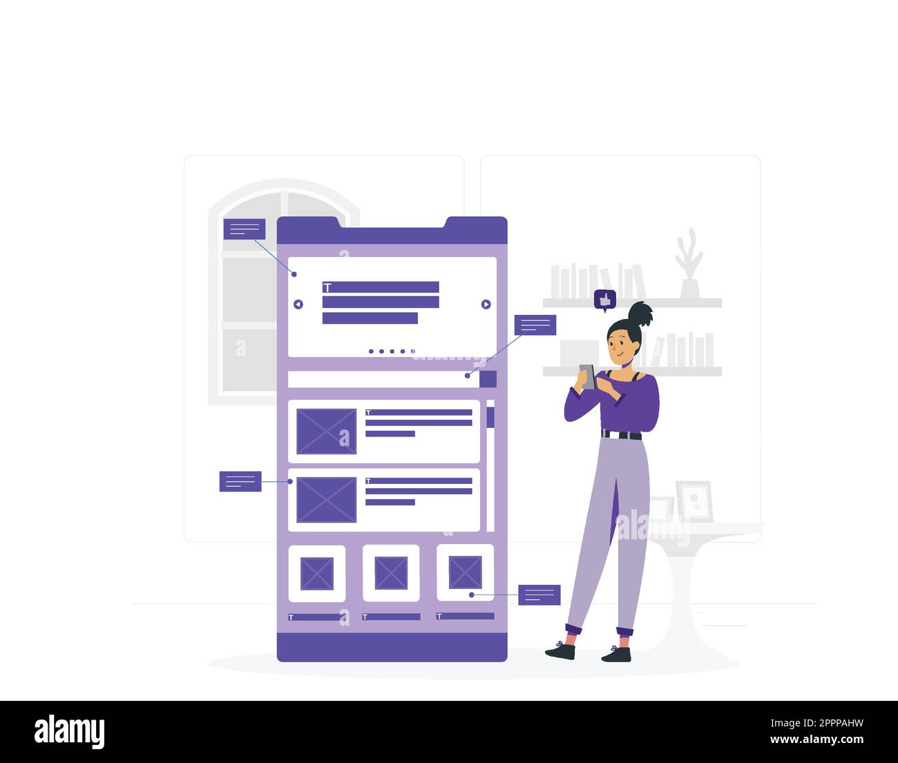 Flat design of ui ux design concept Stock Vector Image & Art - Alamy