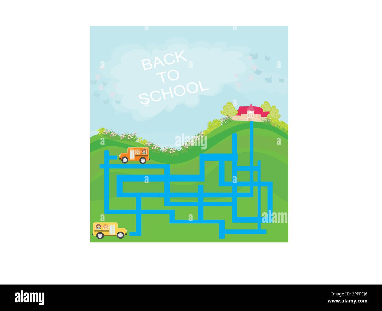 back to school - maze Stock Vector Image &amp; Art - Alamy