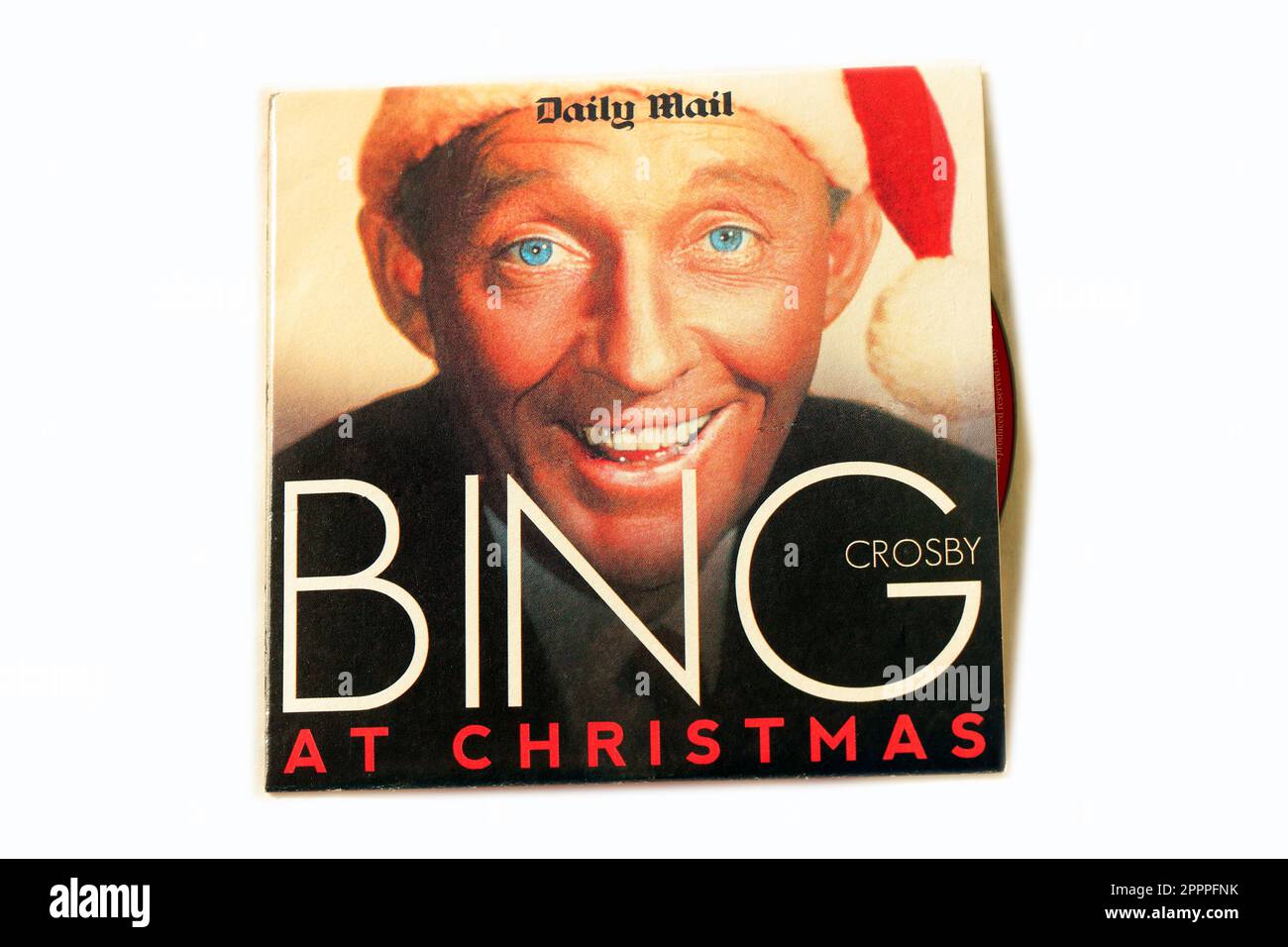 CD on white background - Daily Mail free cd - Bing Crosby at Christmas Stock Photo