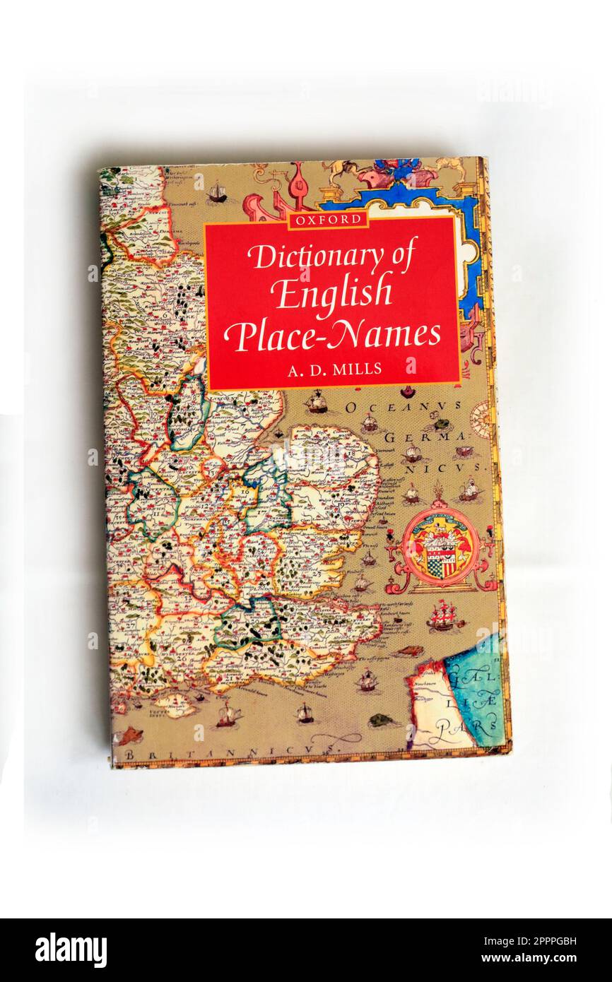 Book - Oxford Dictionary of English Place Names by A. D. Mills Stock Photo