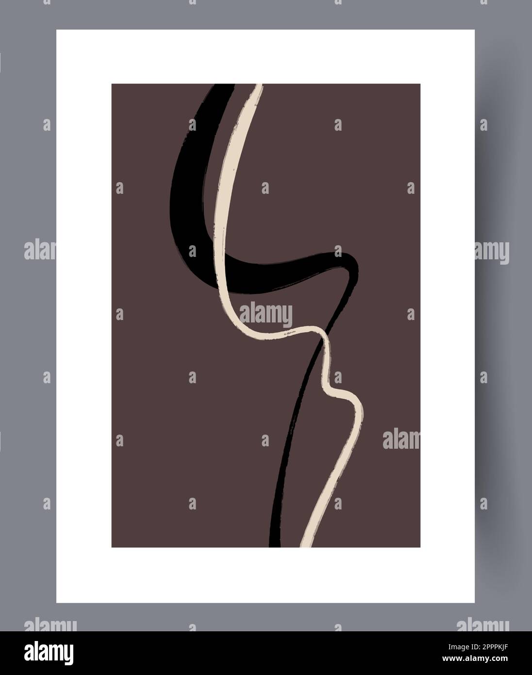 Minimalistic hand drawn printable wall art Stock Vector