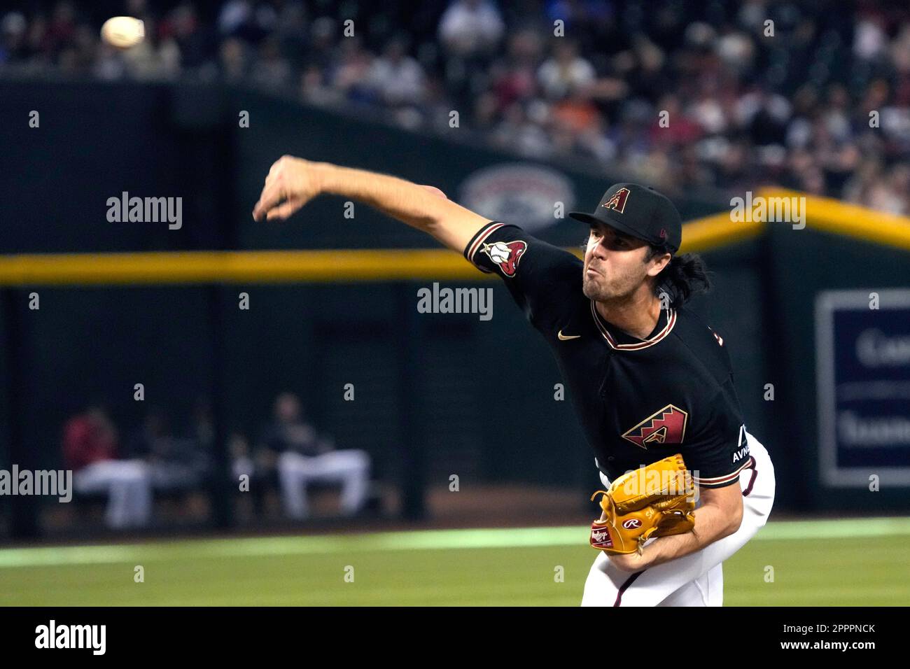 Arizona Diamondbacks relief pitcher Peter Solomon (58) in the first