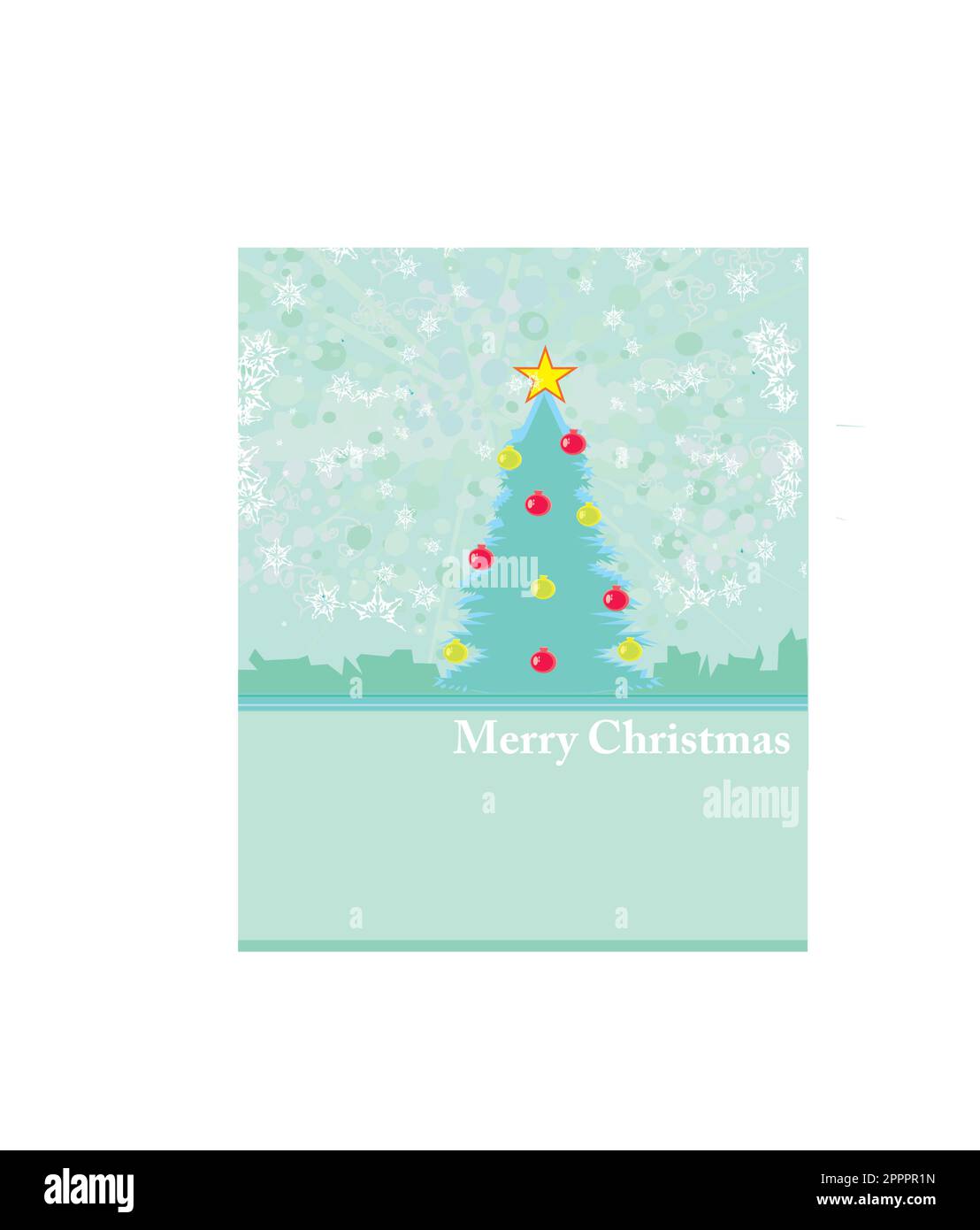 Abstract christmas tree card Stock Vector