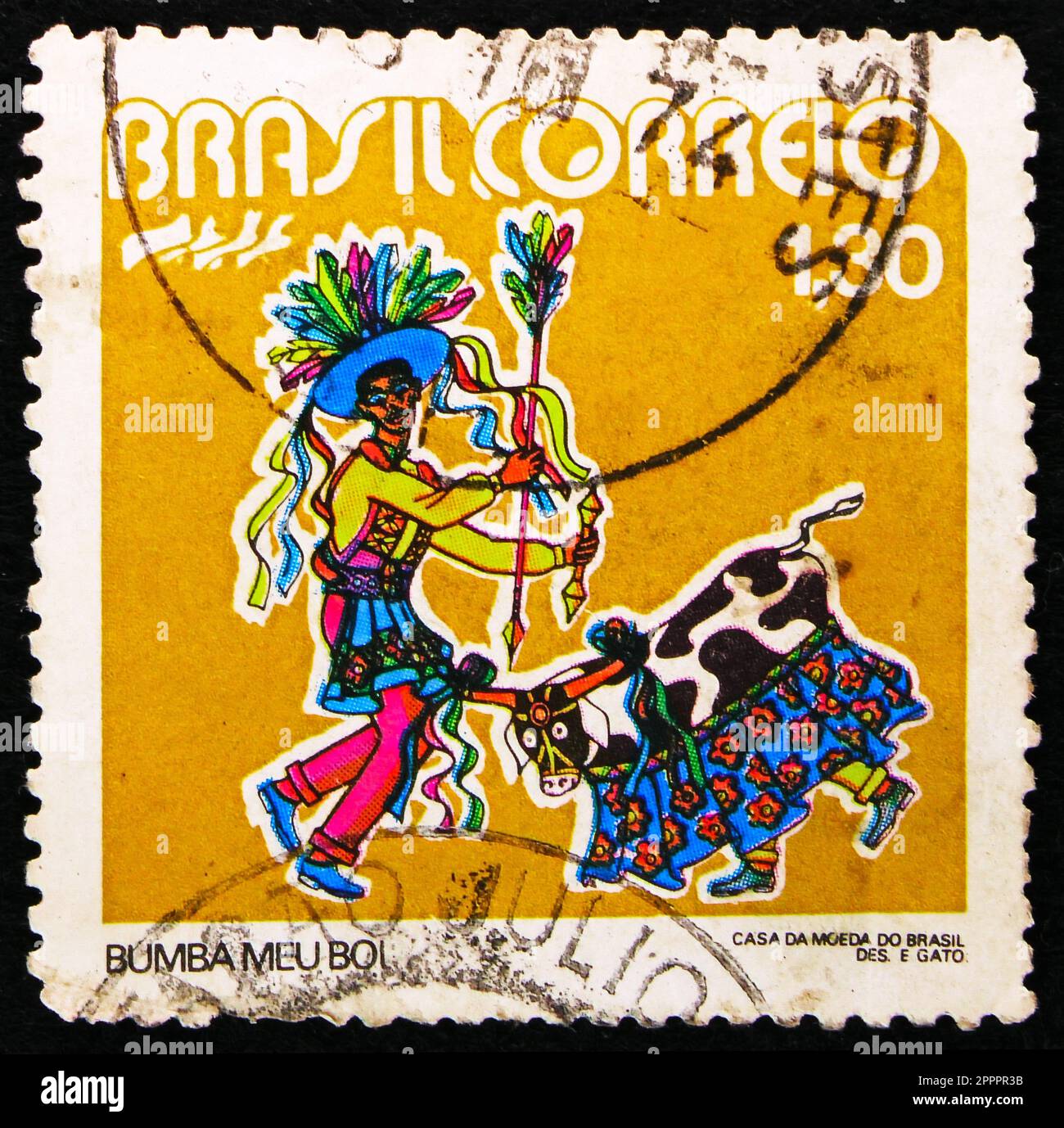 MOSCOW, RUSSIA - MARCH 26, 2023: Postage stamp printed in Brazil shows
