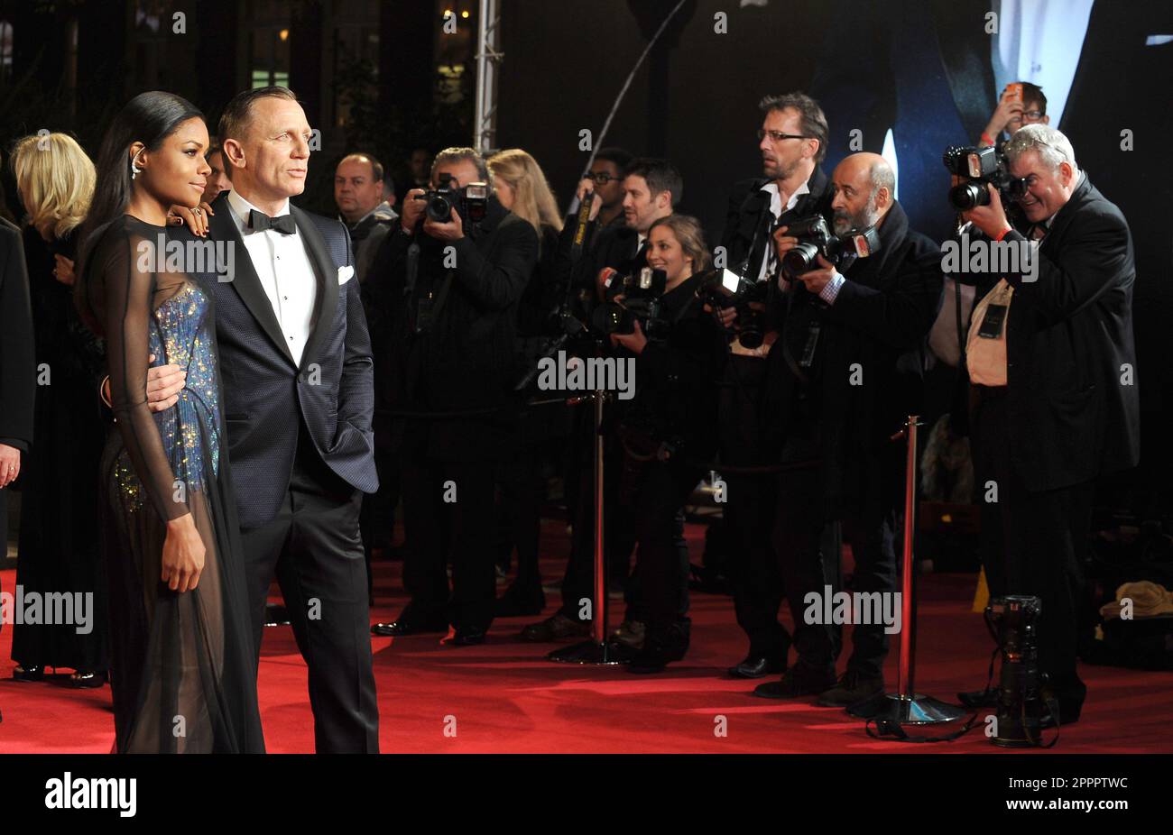 London, UK. 231012. Daniel Craig and Naomie Harris at the Royal