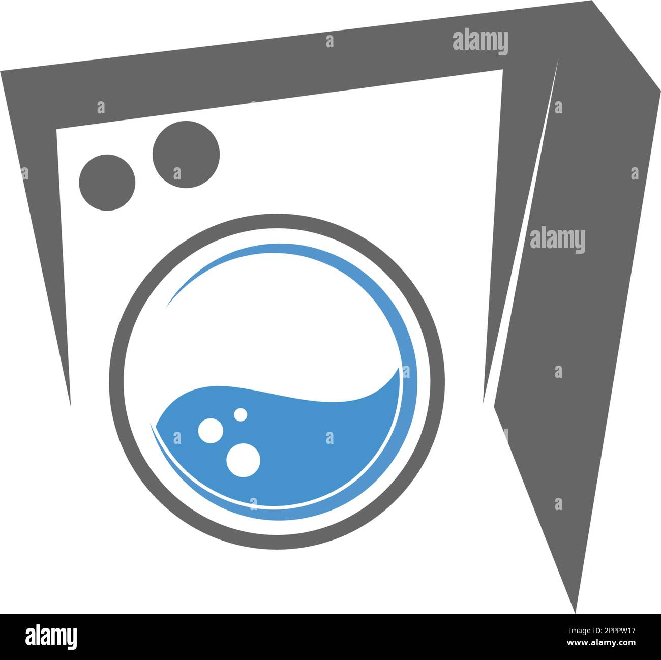 Laundry, clothes washing icon logo illustration Stock Vector