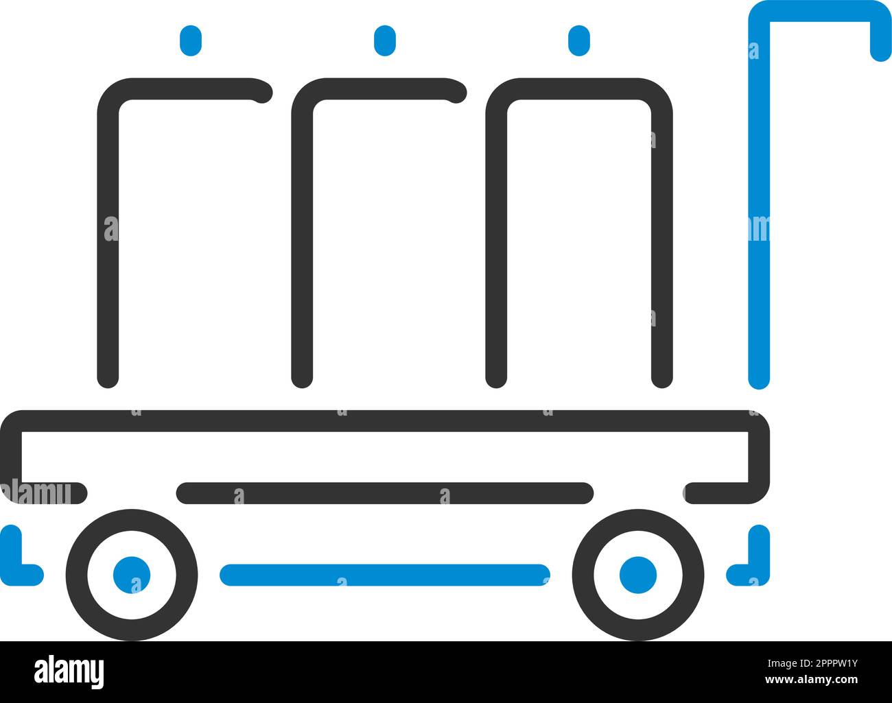 Icon Of Luggage Cart Stock Vector Image & Art - Alamy
