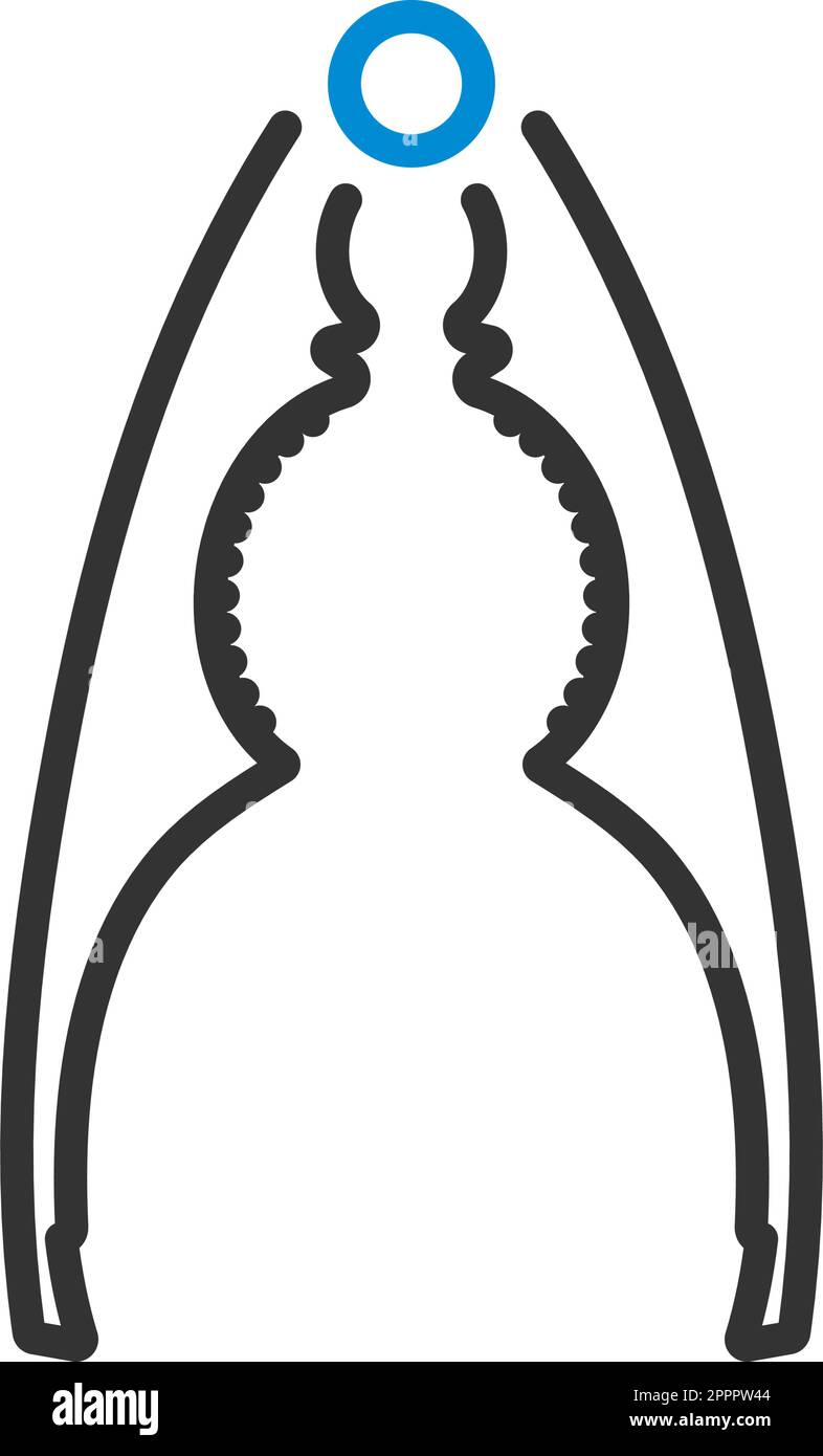 Nutcracker Pliers Icon Stock Vector