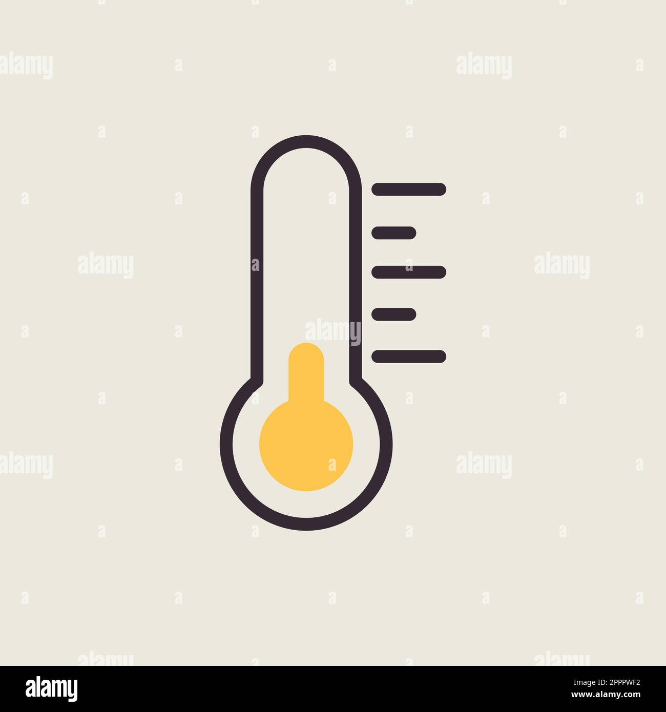 Thermometer vector isolated flat icon. Weather sign Stock Vector Image ...