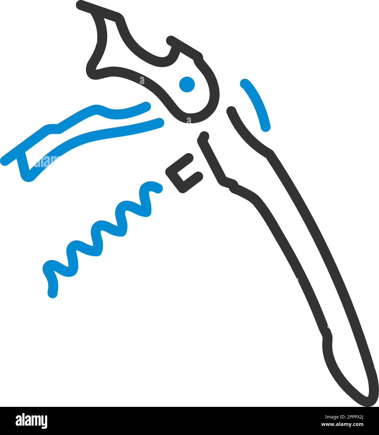 Waiter Corkscrew Icon Stock Vector