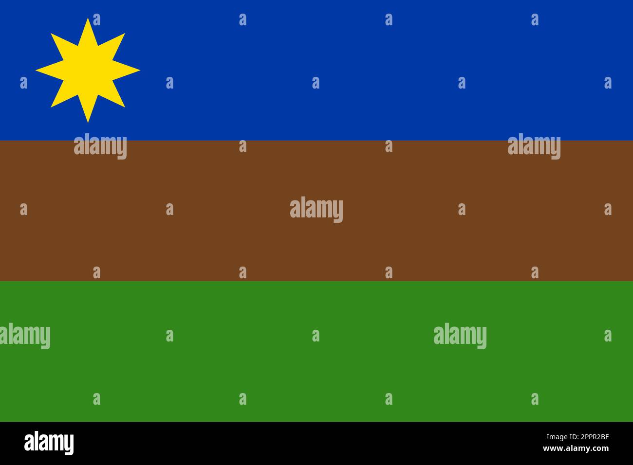 flag of Native peoples of South America Chiloe Huilliche. flag representing ethnic group or culture, regional authorities. no flagpole. Plane design, Stock Photo