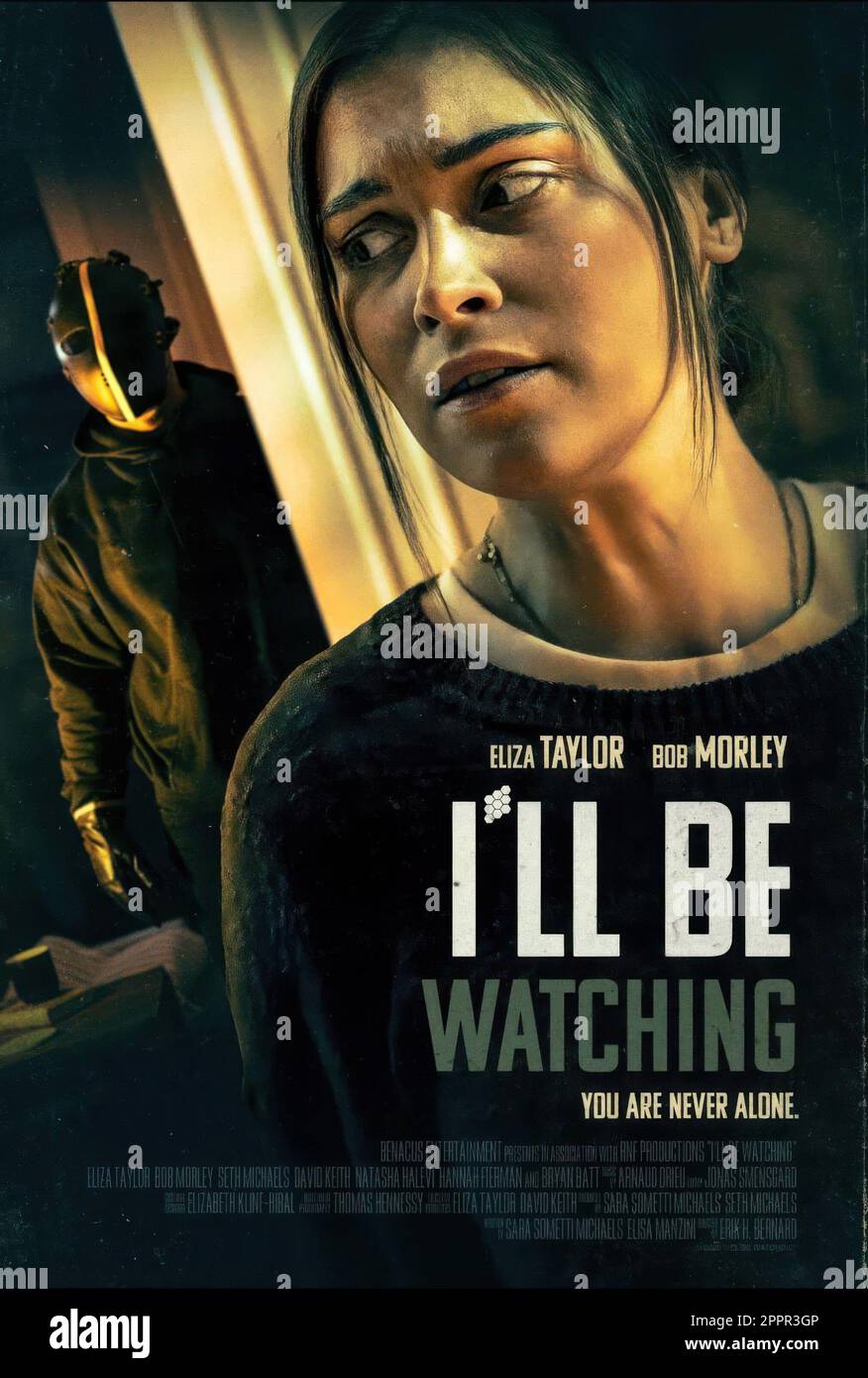 I'LL BE WATCHING, poster, from left Duke Jackson, Eliza Taylor, 2023