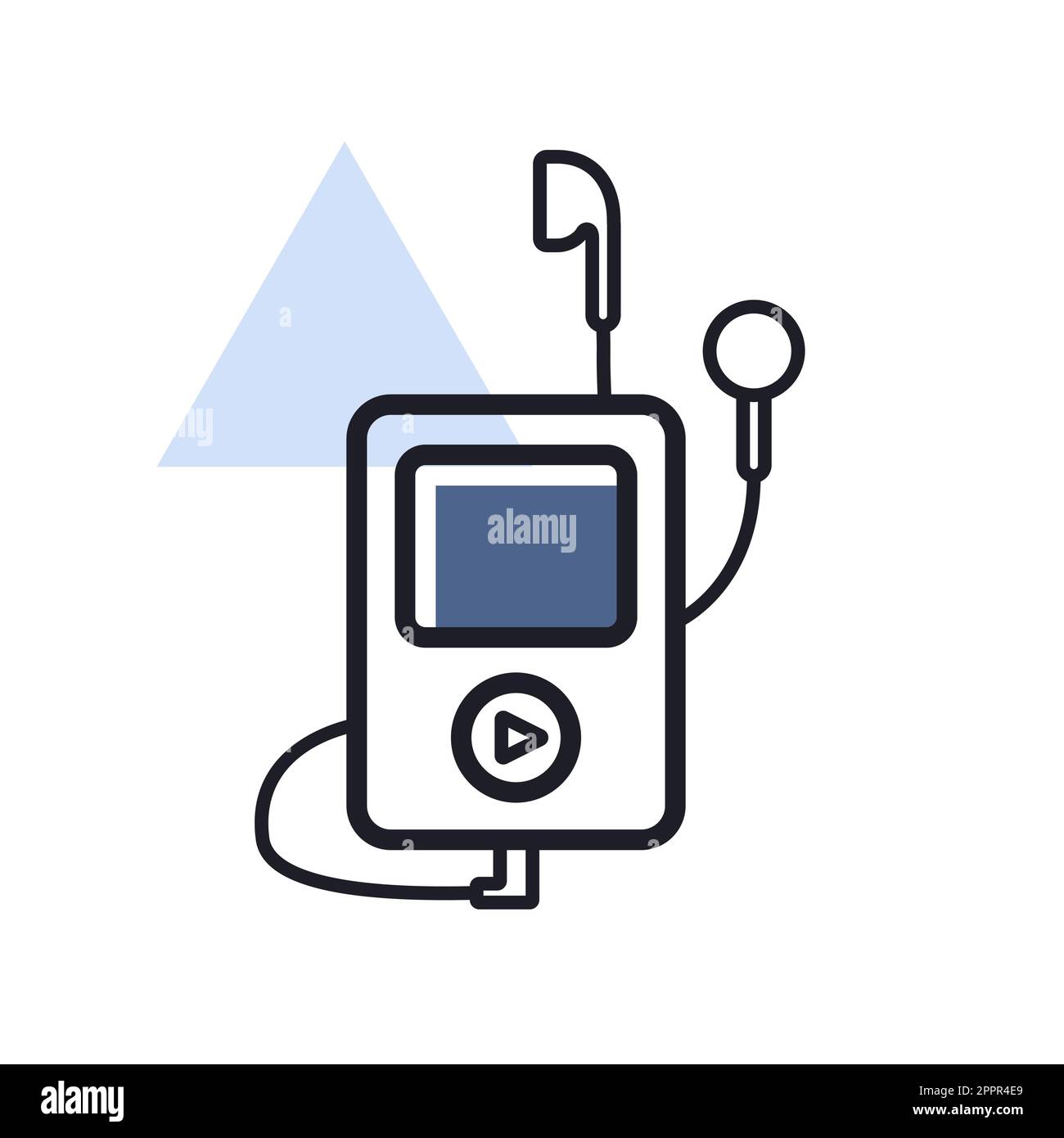 Mp3 player earphones isolated Stock Vector Images - Alamy