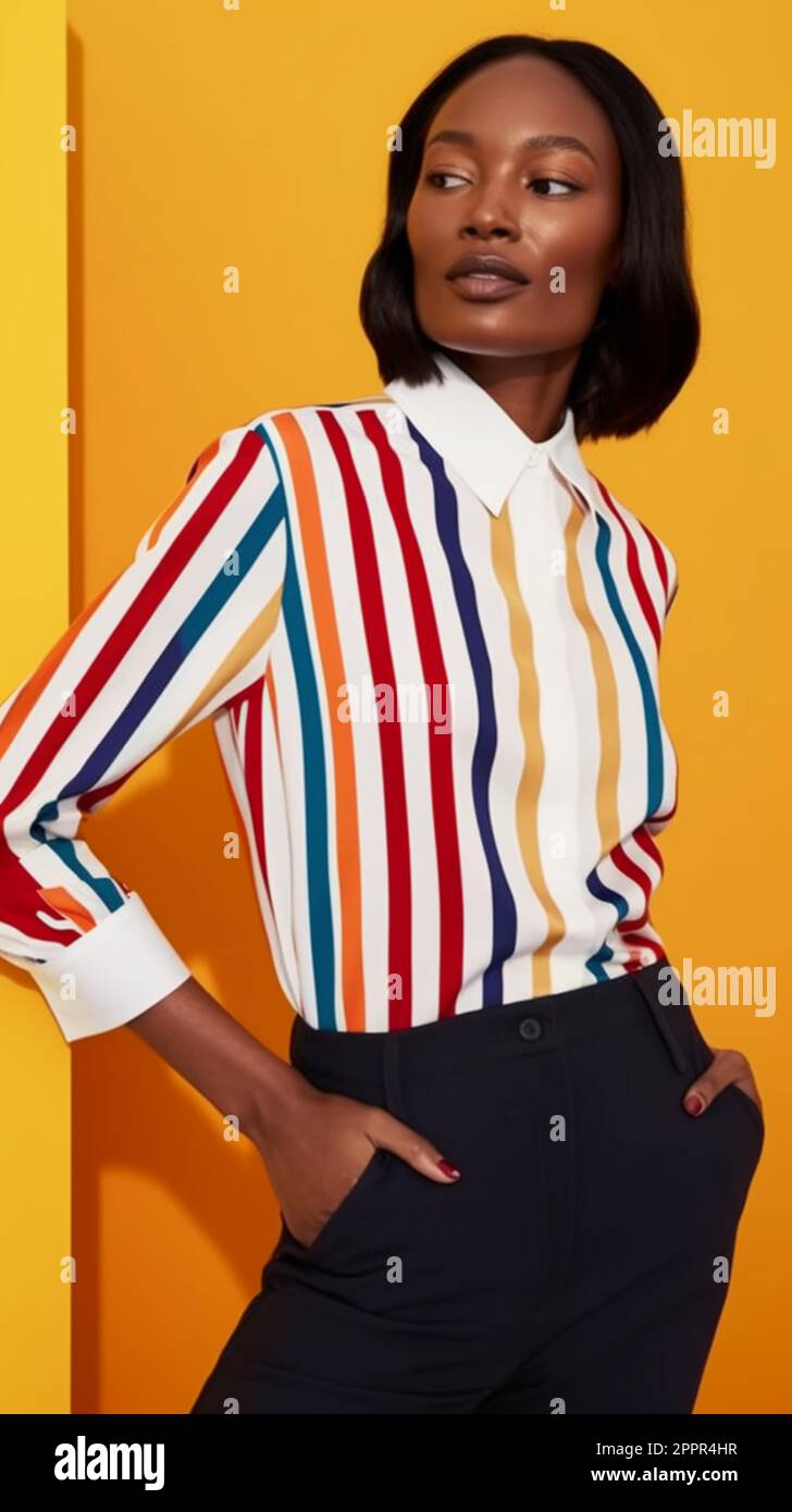 Woman wearing orange shirt hi-res stock photography and images - Alamy