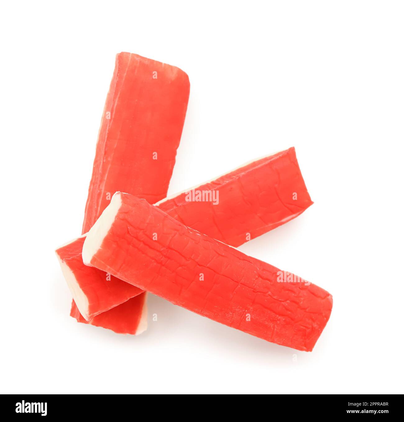 Tasty crab sticks isolated on white background Stock Photo Alamy